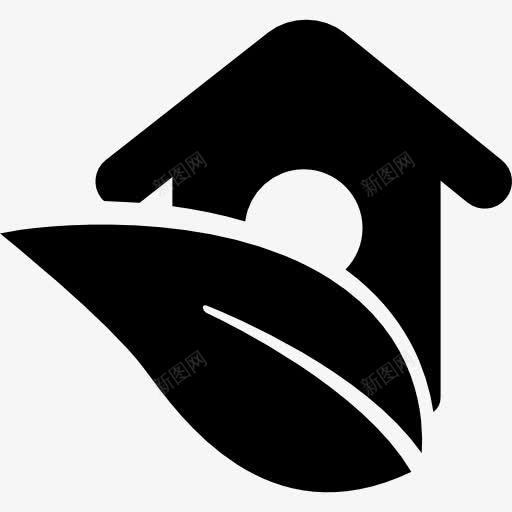 乡村旅馆的符号像一只鸟的房子后面一片图标png_新图网 https://ixintu.com 乡村 休息 农业 叶 商业 商务 符号 酒店 酒店住宿