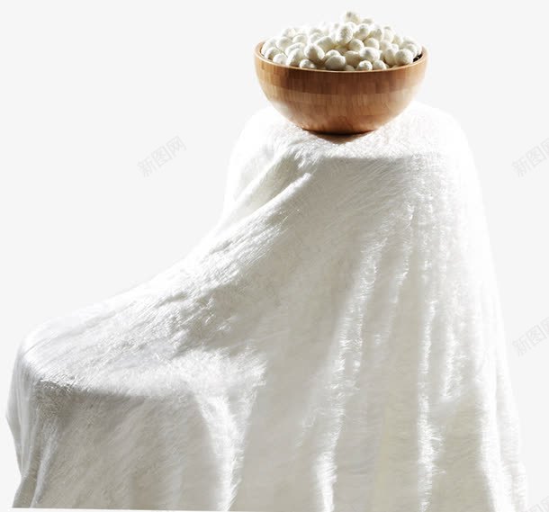 白色蚕丝织布png免抠素材_新图网 https://ixintu.com 一堆蚕茧 纺织品 蚕纱 蚕茧 针线 面料