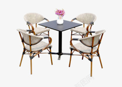 创意桌椅室外餐厅咖啡馆桌椅高清图片