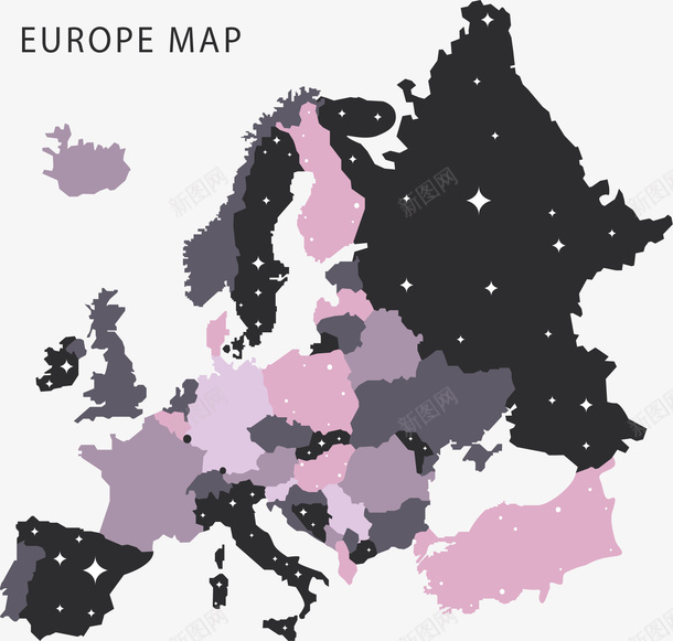 深灰色欧洲地形图矢量图ai免抠素材_新图网 https://ixintu.com 地图 地形图 欧洲 欧洲地图 灰色地图 矢量png 矢量图