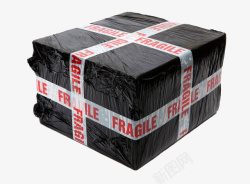 打包箱子黑色打包封条物流箱子高清图片