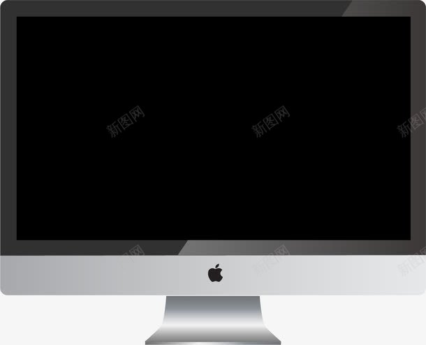 黑屏imacpng免抠素材_新图网 https://ixintu.com IMAC apple 一体机 苹果台式机 苹果电脑 黑屏