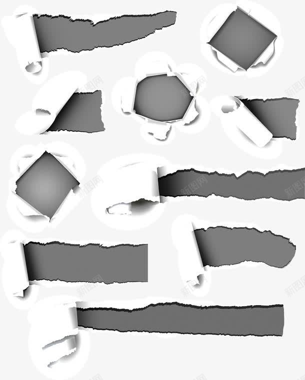 撕裂纸张png免抠素材_新图网 https://ixintu.com 撕纸 效果 裂痕