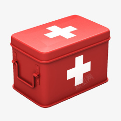 多层深红色急救箱深红色白加号急救箱高清图片