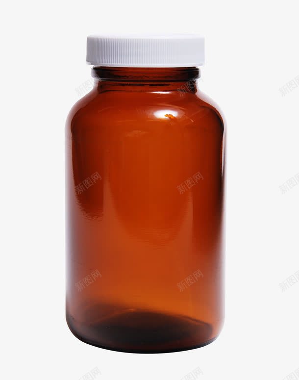 褐色玻璃瓶png免抠素材_新图网 https://ixintu.com 产品实物 塑料瓶 玻璃瓶 药瓶