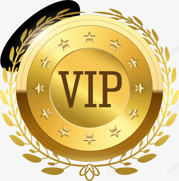 金色大气vip徽章png免抠素材_新图网 https://ixintu.com vip 免抠PNG 勋章 大气 徽章 稻穗 装饰图案 金色