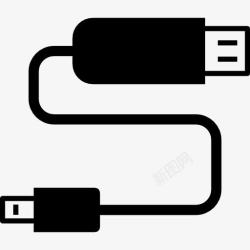 连接线微型USB电缆图标高清图片