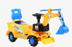 扁平化玩具挖掘机车玩具挖掘机高清图片