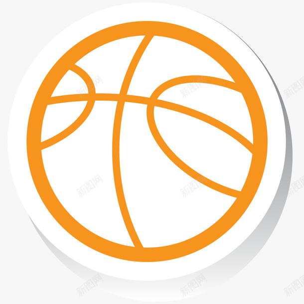 橙色篮球卡通贴纸矢量图图标ai_新图网 https://ixintu.com NBA 体育用品 免抠PNG 小图标 橙色篮球卡通贴纸 球类 矢量图 篮球 篮球贴纸