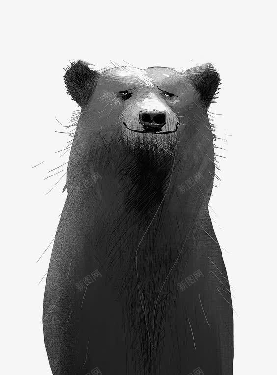 灰熊png免抠素材_新图网 https://ixintu.com 创意灰熊 动物 可爱狗熊 熊瞎子 狗熊 野生动物