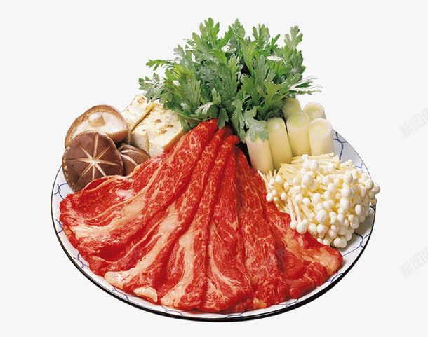 牛肉png免抠素材_新图网 https://ixintu.com 火锅食材 肉 蘑菇 金针菇