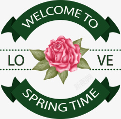 欢迎来到春天欢迎来到春天绿色条幅高清图片