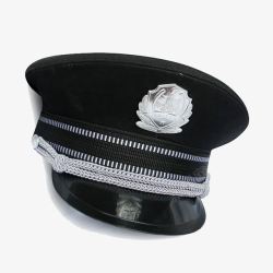 简单严肃的底普通的警察帽高清图片
