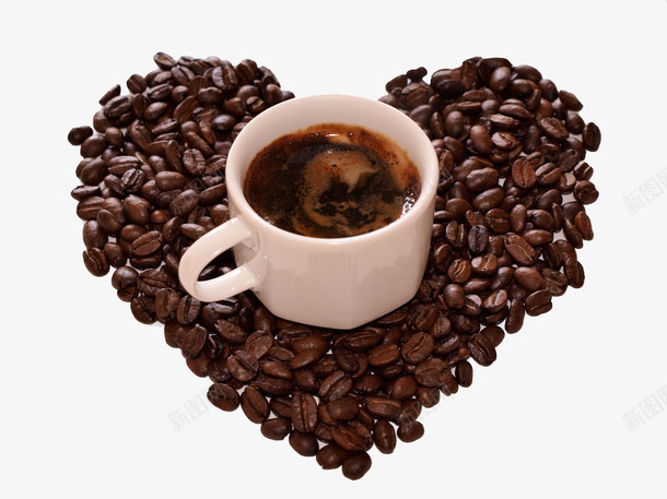 咖啡png免抠素材_新图网 https://ixintu.com 咖啡 咖啡杯 咖啡豆 爱心咖啡豆 餐饮 饮品