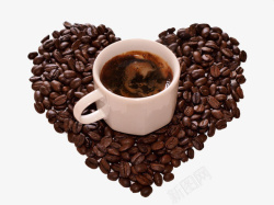 咖啡杯加咖啡豆咖啡高清图片