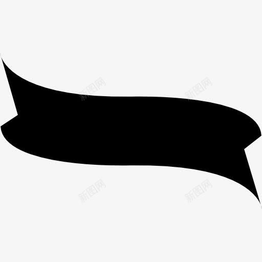 带黑色的形状图标png_新图网 https://ixintu.com 丝带 形状 旗帜 横幅 黑暗 黑色
