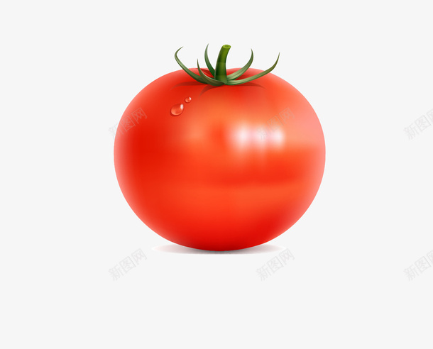 单个西红柿矢量图eps免抠素材_新图网 https://ixintu.com 一个 西红柿 食材 矢量图