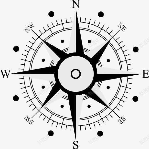 指南针png免抠素材_新图网 https://ixintu.com 指北针 指南针 指示 方向 航海