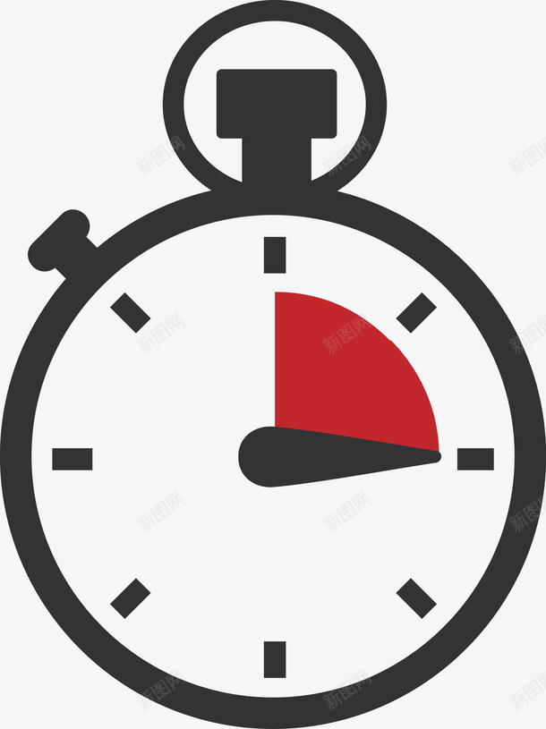 卡通钟表图标png_新图网 https://ixintu.com 分秒必争 分针 图标 圆形定时器图标矢量图 定时器 怀表 时针 时间 秒表 计时 钟表