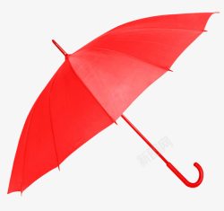 撑开的红色雨伞素材