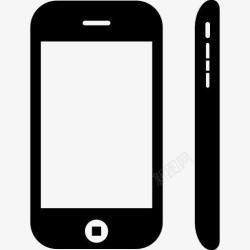 手机正视图手机从两种观点图标高清图片