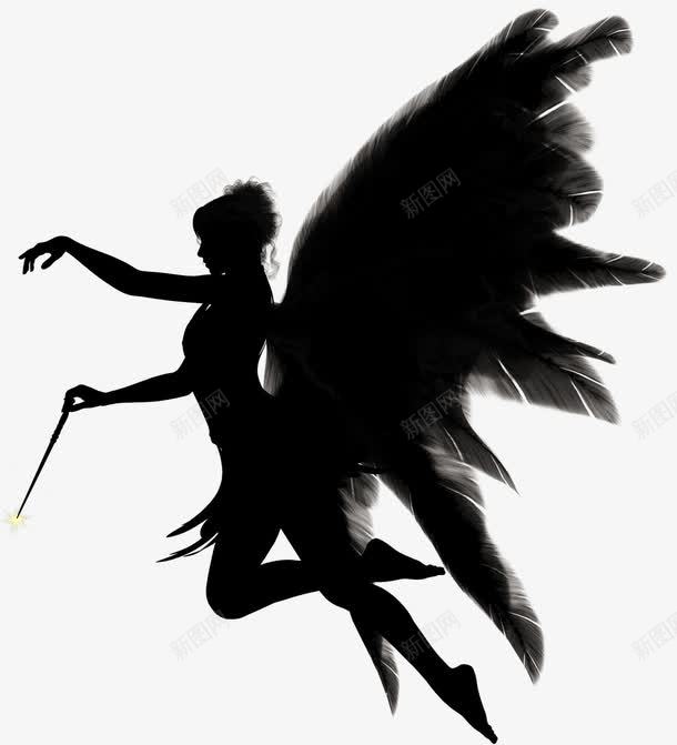 黑暗天使png免抠素材_新图网 https://ixintu.com 天使与魔鬼 宗教 小天使 音乐 黑色