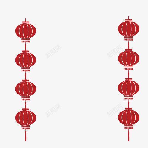 两侧红灯笼png免抠素材_新图网 https://ixintu.com 中国风 免抠元素 灯笼 红灯笼 节日元素 高清素材