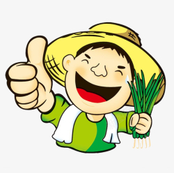 动画植物卡通版开心的农民伯伯高清图片
