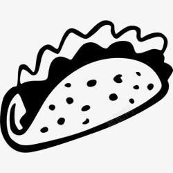 玉米薄饼墨西哥食物图标高清图片