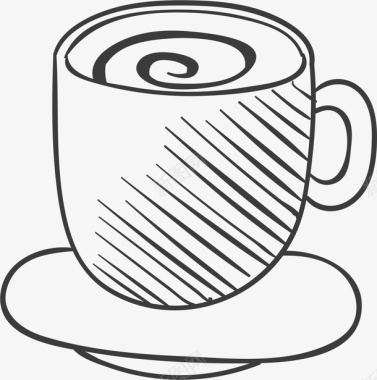茶盘杯子矢量图图标图标