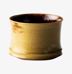 陶艺餐具手拉圆环陶瓷杯高清图片