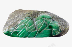 翡翠装饰墨绿的翡翠石头高清图片