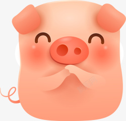 拜年的猪C4D拜年的猪形象装饰图案矢量图高清图片