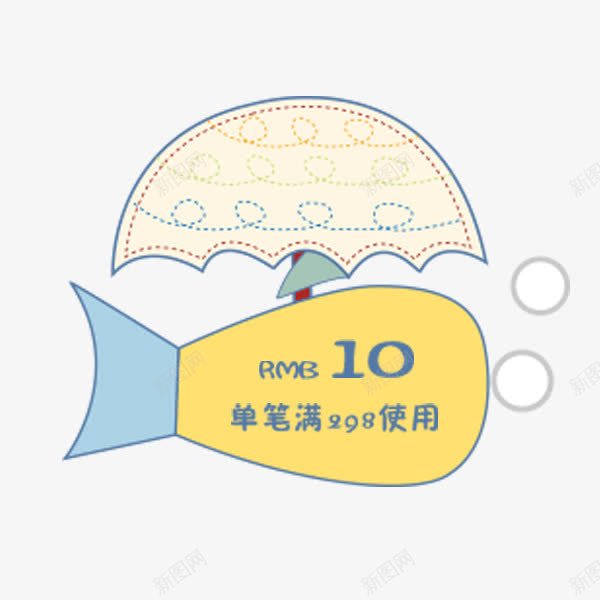 卡通电商优惠券png免抠素材_新图网 https://ixintu.com SALE 优惠券 卡通 可爱 小清新 电商 鱼