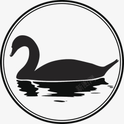 橡皮章天鹅标志图标高清图片