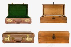 手提箱复古木质手提箱高清图片