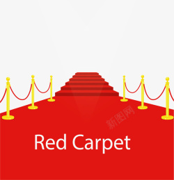走秀地毯红色台阶走秀地毯矢量图高清图片