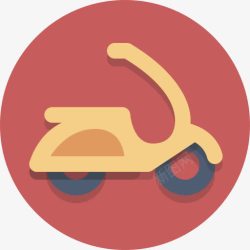 scooter速可达滑板车运输胡蜂圆形图标高清图片