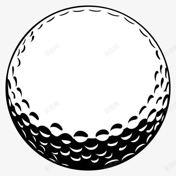 高尔夫手绘图png免抠素材_新图网 https://ixintu.com 卡通手绘 矢量高尔夫球 高尔夫球 黑白图