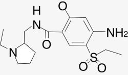 阿米舒必利分子结构矢量图素材