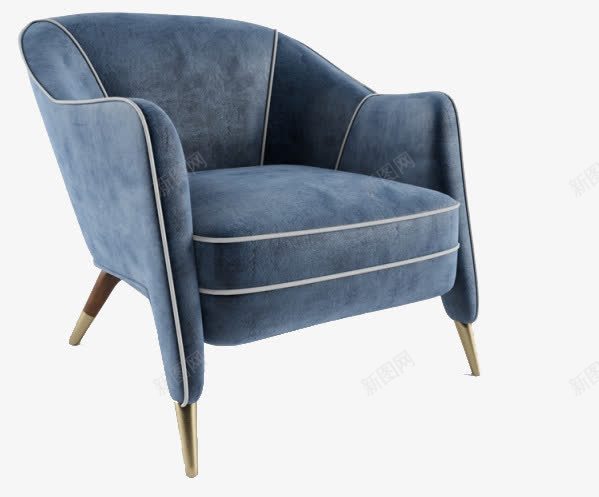 单人沙发png免抠素材_新图网 https://ixintu.com 家具 座椅 灰色 绒