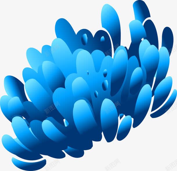 蓝色卡通珊瑚png免抠素材_新图网 https://ixintu.com 免抠PNG 卡通 植物 海底 珊瑚 蓝色 装饰图案