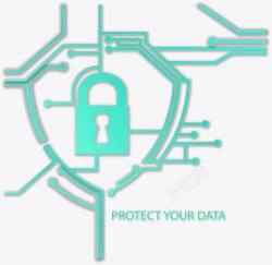 绿色保护数据安全素材