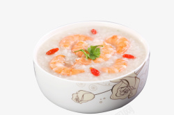 白粥中式早餐海鲜米粥高清图片