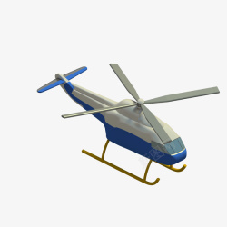 电竞机械轴可爱的灰色直升飞机高清图片