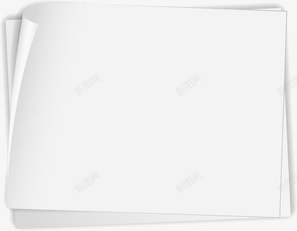 手绘白色的纸张png免抠素材_新图网 https://ixintu.com 卷边的纸 手绘 白色 空白的纸张 纸张 装饰