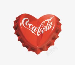 瓶盖设计可口可乐爱心瓶盖高清图片