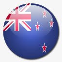 新的新西兰国旗国圆形世界旗素材
