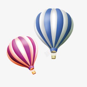 节日气氛热气球png免抠素材_新图网 https://ixintu.com 夏天素材 热气球 紫色 节日素材 蓝色