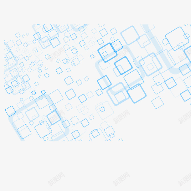 蓝色正方体格子png免抠素材_新图网 https://ixintu.com 蓝色 蓝色正方体格子